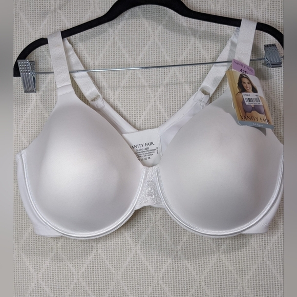 Vanity‎ Fair 42D White Full Coverage Nearly Invisible 3-Way Convertible Bra - Picture 1 of 6